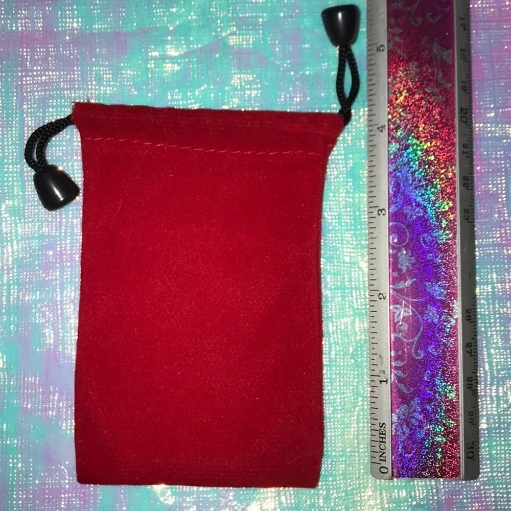 🔥 10/$10 Red Velvet Drawstring Bag